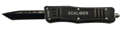 Xcaliber Knife Company 45 ACP Medium 3.25" OTF Tanto Plain Black 440C SS Blade, 4.64" Steel Handle