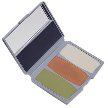 Hunters Specialties Camo-Compac 4 Woodland Makeup Kit - Mud Brown/Flat Black/Leaf Green/Sand