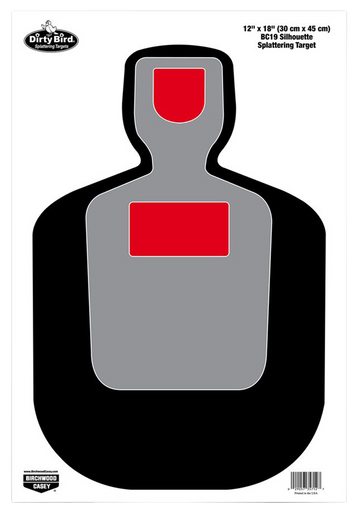 Birchwood Casey Dirty Bird BC-19 Silhouette 12" x 18" Hanging Pistol Target 8 Pack
