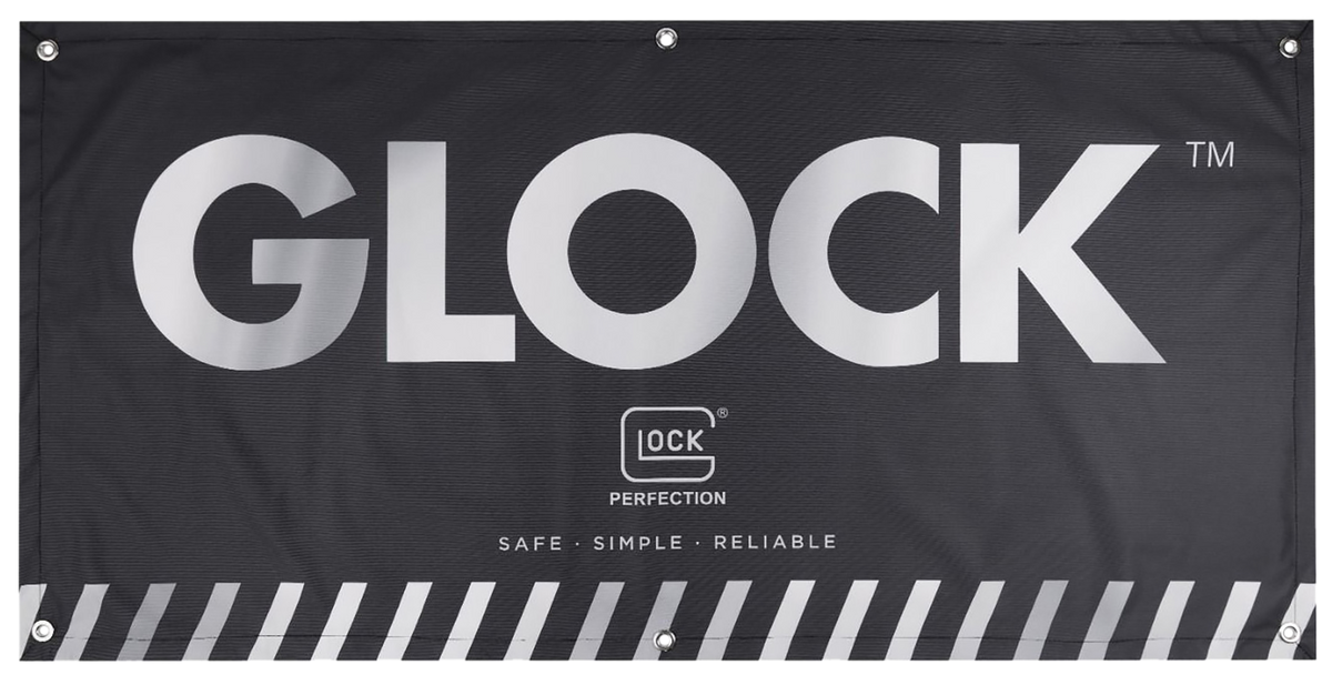 Glock AD02044 Fabric Banner Black 4' x 2'