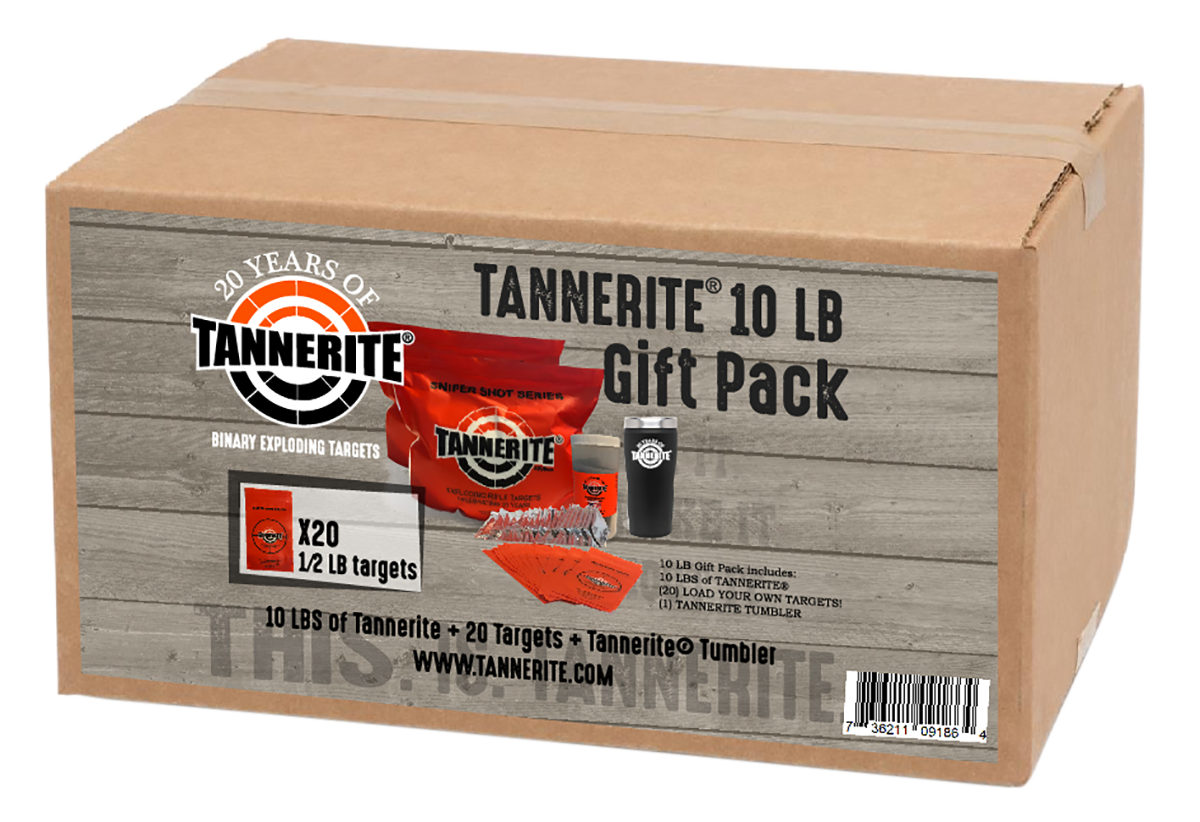 Tannerite GIFTPACK 10 lb Binary Exploding Target Gift Pack w/ Tumbler - 20 x 1/2 lb Targets