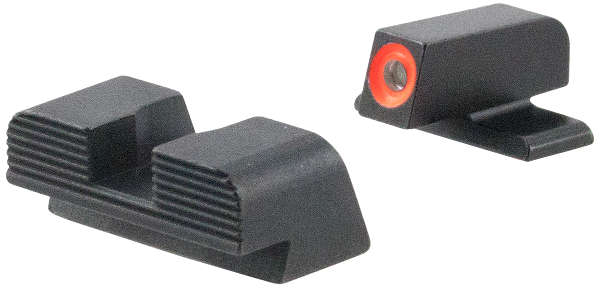 AmeriGlo SG434 Protector Sight Set for Sig Sauer P320 - Green Tritium Orange Outline Front / Black Serrated Rear