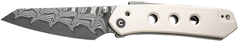 Civivi Knives Vision FG 3.54" Folding Reverse Tanto Plain Damascus Blade - Ivory G10 Handle