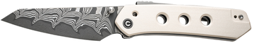 Civivi Knives Vision FG 3.54" Folding Reverse Tanto Plain Damascus Blade - Ivory G10 Handle