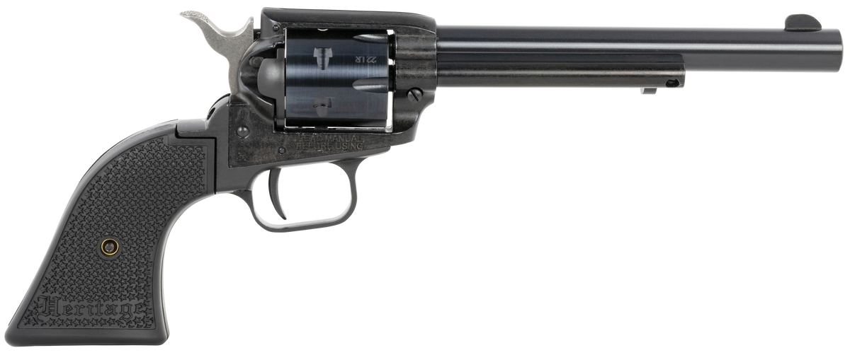 Heritage Mfg Rough Rider 22 LR 6.5" 6-Rd SAO Revolver - Black