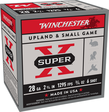 Winchester Ammo Super X Heavy Game Load High Brass 28 Gauge 2.75" 3/4 oz #6 Shot - Box or Case