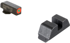 AmeriGlo GL433 Protector Sight Set for Glock - Green Tritium Orange Outline Front / Black Serrated Rear