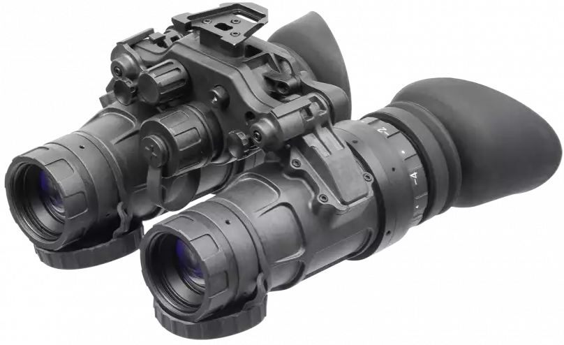 AGM Global Vision UNVG Night Vision Goggles Gen 3 Auto-Gated White Phosphor Level 1 1x 64-72 Ip/mm - Black
