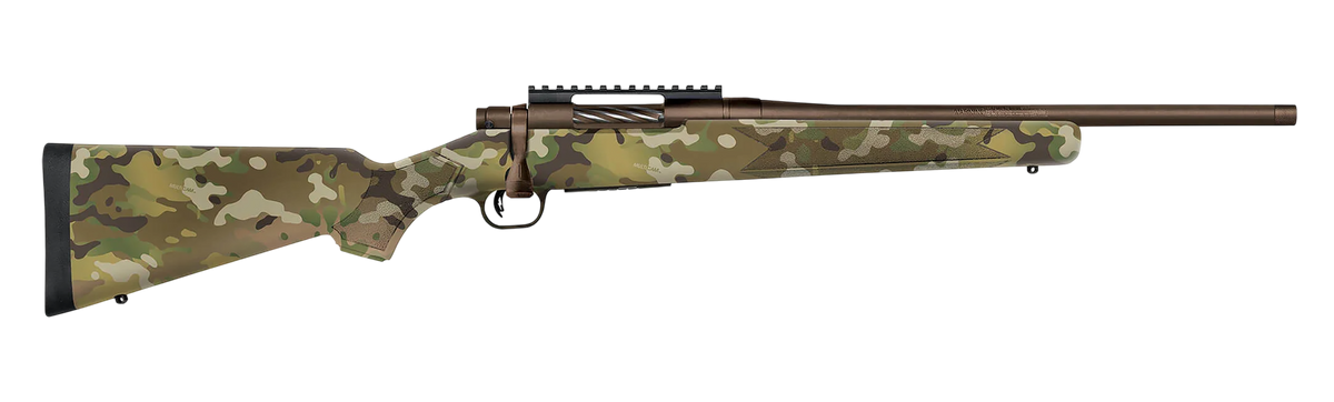 Mossberg Patriot Compact 22-250 Rem 18" 5+1 Bolt-Action Rifle - Patriot Brown Cerakote/MultiCam