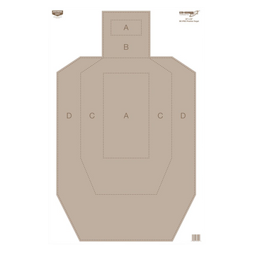 Birchwood Casey EZE-Scorer IPSC Silhouette Hanging Paper Target 23" x 35" Tan 5 Pack