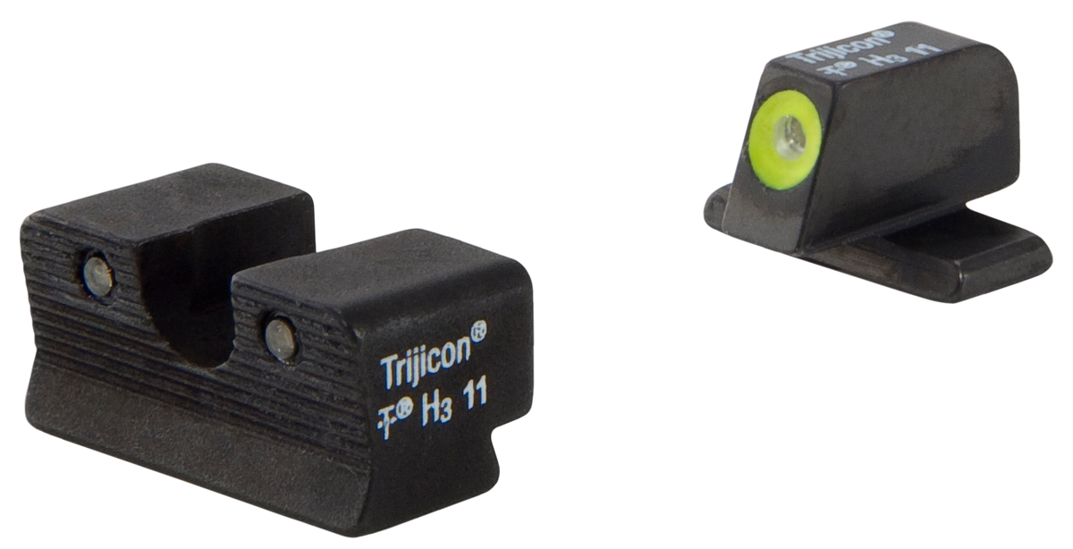 Trijicon HD Night Sights Green Tritium Yellow Outline Front / Black Outline Rear - Fits Springfield XD-S/XD-E