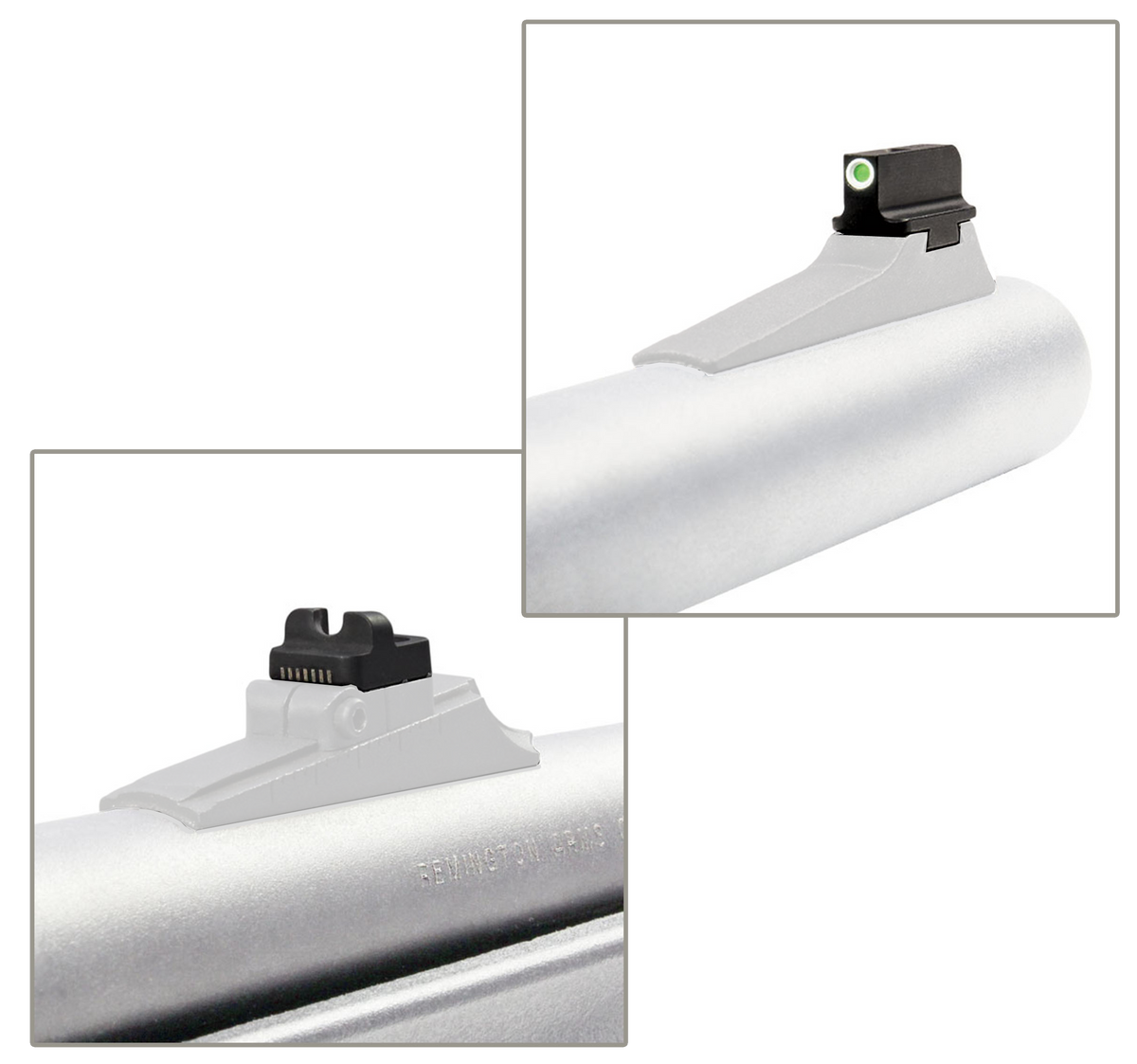 TruGlo TFX Pro Remington Shotgun Sights Green Tritium Fiber Optic White Outline Black Rear