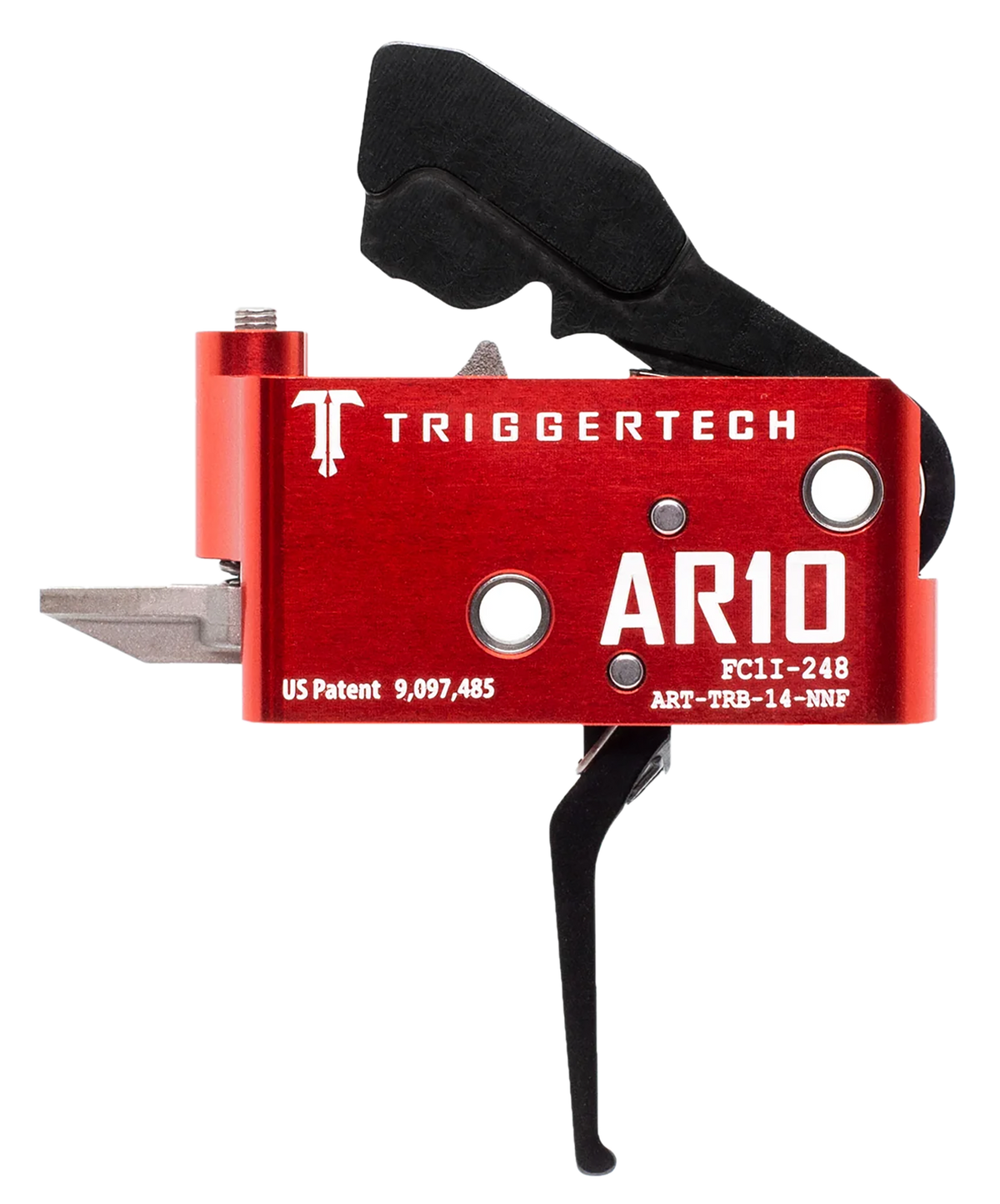 TriggerTech Diamond AR-10 1.5-4 lb Two-Stage Flat Trigger - Black/Red