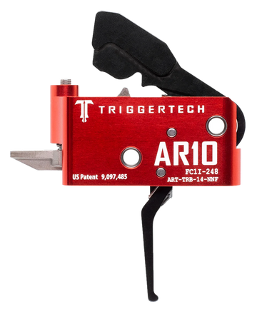 TriggerTech Diamond AR-10 1.5-4 lb Two-Stage Flat Trigger - Black/Red