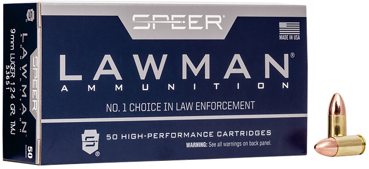 Speer Ammo Lawman 9mm Luger 124 gr TMJ - Box or Case