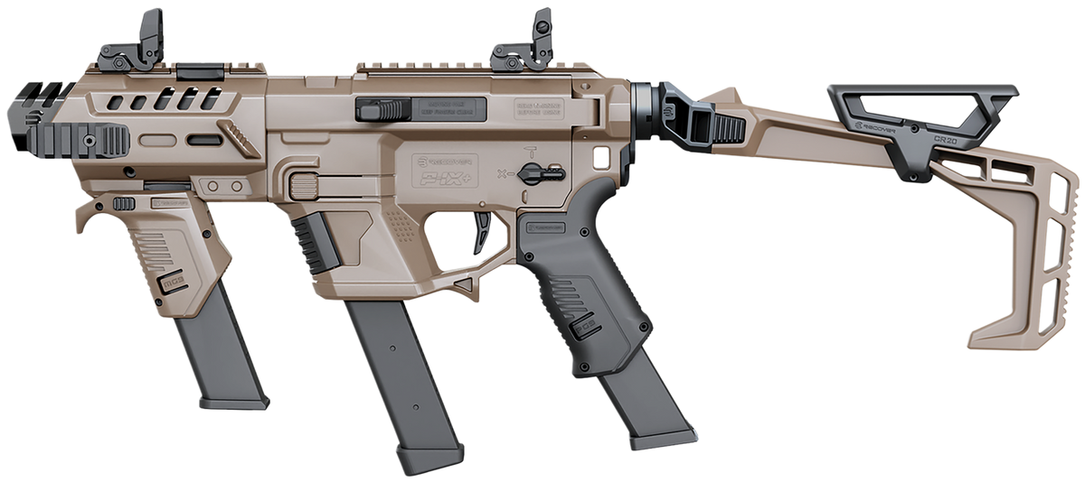 Recover Innovations P-IX+MG AR-Style Folding Pistol Stock Kit Tan - Glock