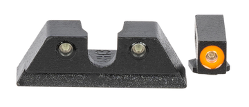 Meprolight Hyper-Bright Green Tritium Orange Outline Front Pistol Sight Set - Taurus G3C