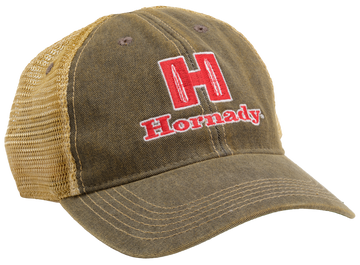 Hornady Worn Denim Hat Brown/Tan Structured Adjustable Snapback - One Size
