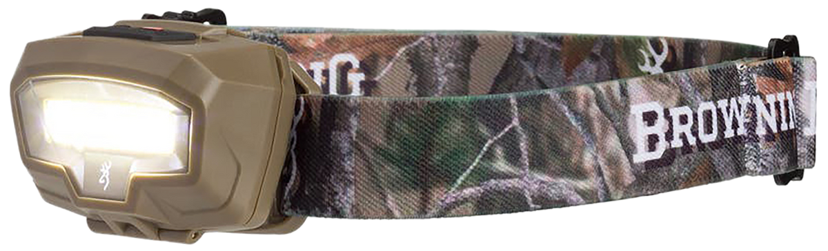 Browning Night Gig Headlamp 26/485 Lumens Red/White LED Flat Dark Earth - 25 yd Beam