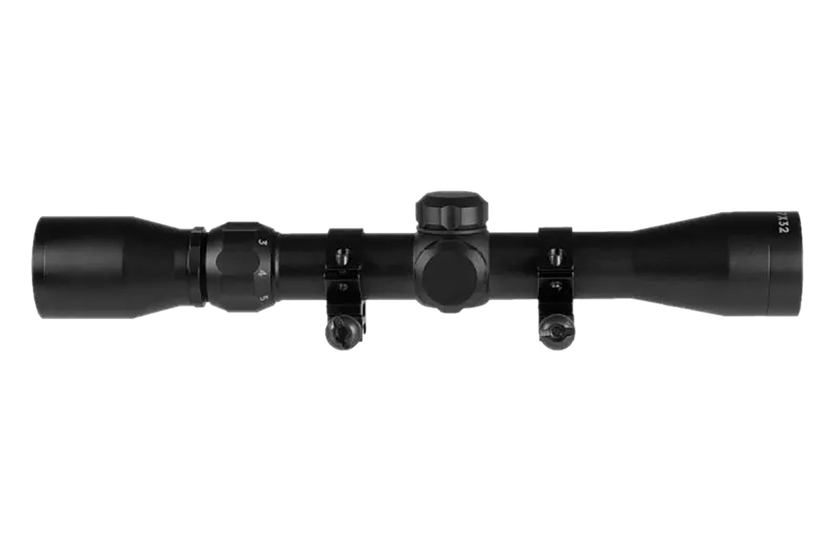 TruGlo Trushot 3-9x40mm 1" Tube Duplex Reticle Rifle Scope w/Mounting Rings - Black