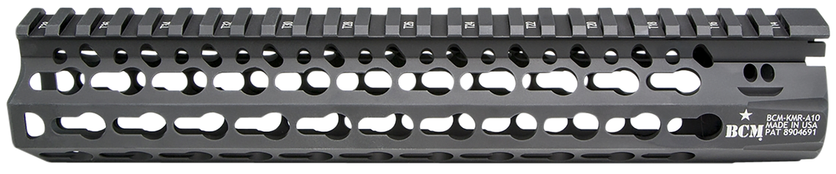 BCM KMR Alpha 10" KeyMod Free-Float Handguard AR-15 Aluminum Black Anodized