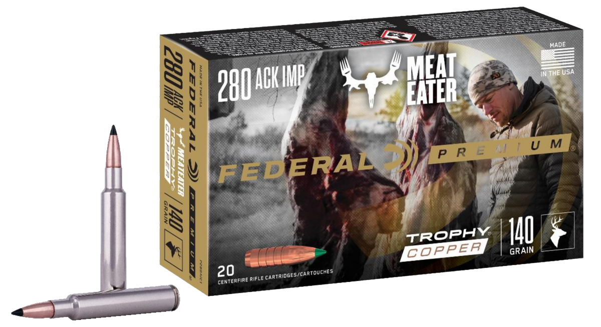 Federal Premium 280 Ackley Improved 140gr Trophy Copper 20rd - Box or Case