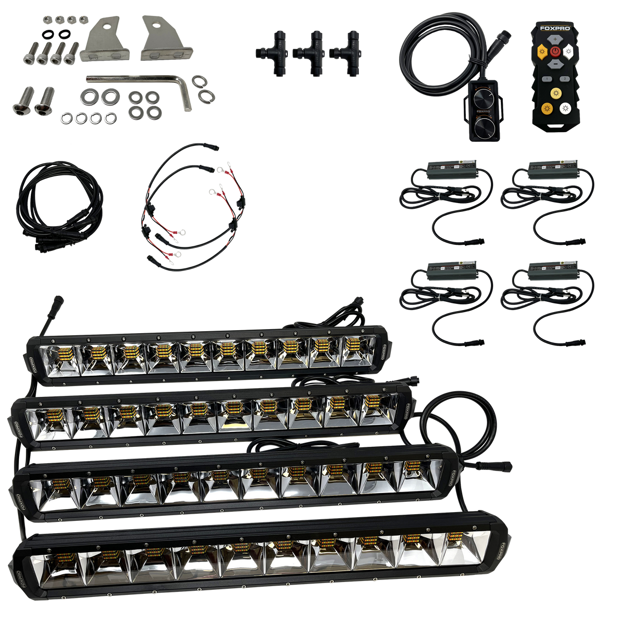 Foxpro Mud Cutter Bowfishing Light Kit 2810/3380/4408 Lumens White/Amber/Mixed LED - 4 Pack