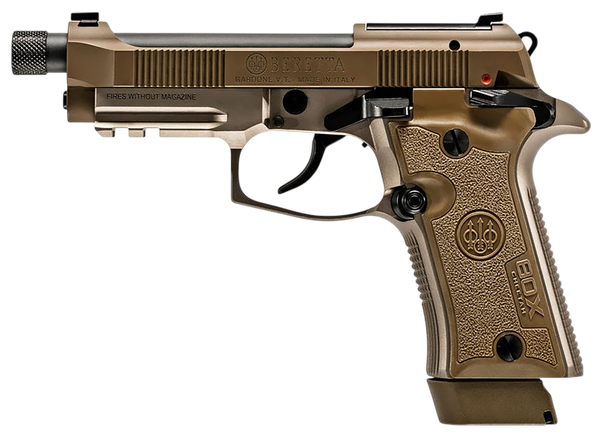 Beretta 80X Cheetah Tactical .380 ACP 4.4" 15+1 Semi-Auto Pistol - Desert Tan