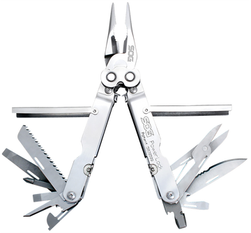 S.O.G PowerLock 7" 18-Tool Multi-Tool Polished 420 Stainless Steel - Includes Nylon Sheath