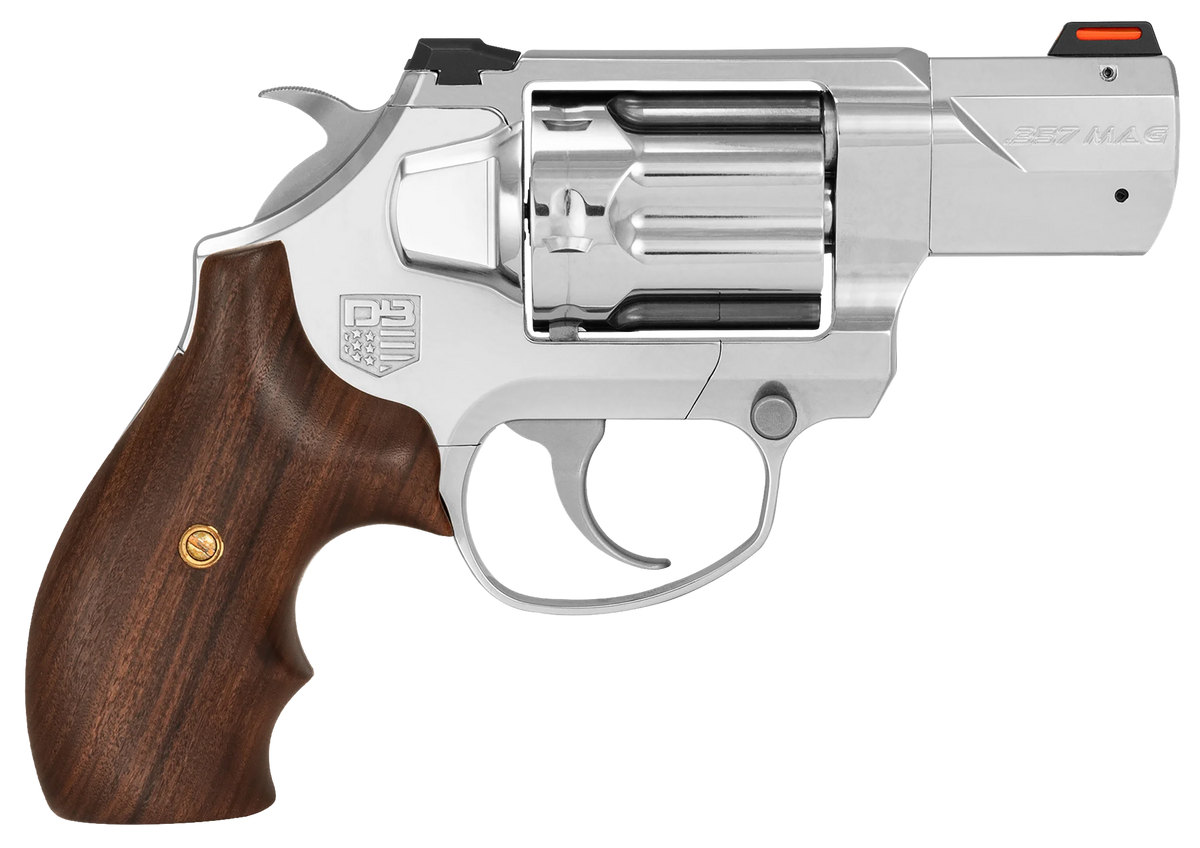 Diamondback SDR 357 Mag/38 Special +P 2" 6-Shot DA/SA Revolver - Polished Stainless Hogue Wood Grip