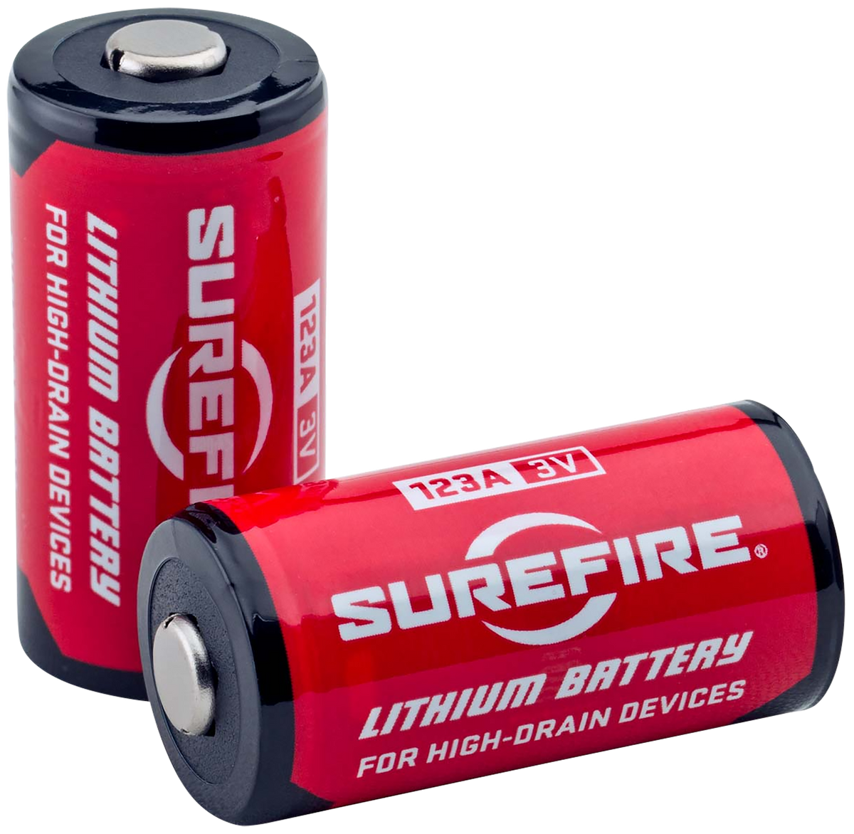 Surefire SF2SWBULK 123A CR123A Lithium 3V 1,550 mAh Batteries (130/65 Pairs) Fishbowl - Red/Black