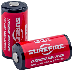 Surefire SF2SWBULK 123A CR123A Lithium 3V 1,550 mAh Batteries (130/65 Pairs) Fishbowl - Red/Black