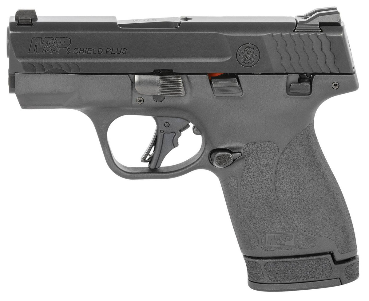 Smith & Wesson 13246 M&P Shield Plus 9mm Luger 3.10 10+1 Matte Black Matte Black Armornite Stainless Steel Slide/Barrel Black Polymer Grip (Manual Thumb)