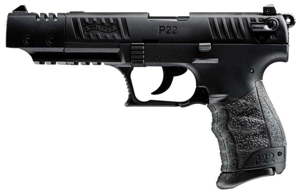 Walther Arms 5120334 P22 Target *CA Compliant 22 LR 5 10+1 Black Black Polymer Grip