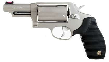 Taurus 2441039T Judge  45 Colt (LC)/410 3 5 Rd Black Ribber Grip Stainless Fiber Optic Front Sight