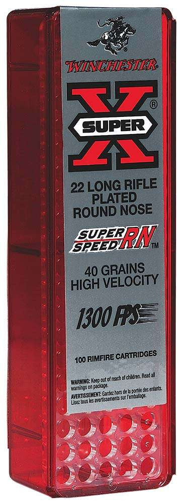 Winchester Ammo X22LRSS1 Super-X  22 LR 40 GR Lead Round Nose (LDRN) 100 Bx/ 20 Cs