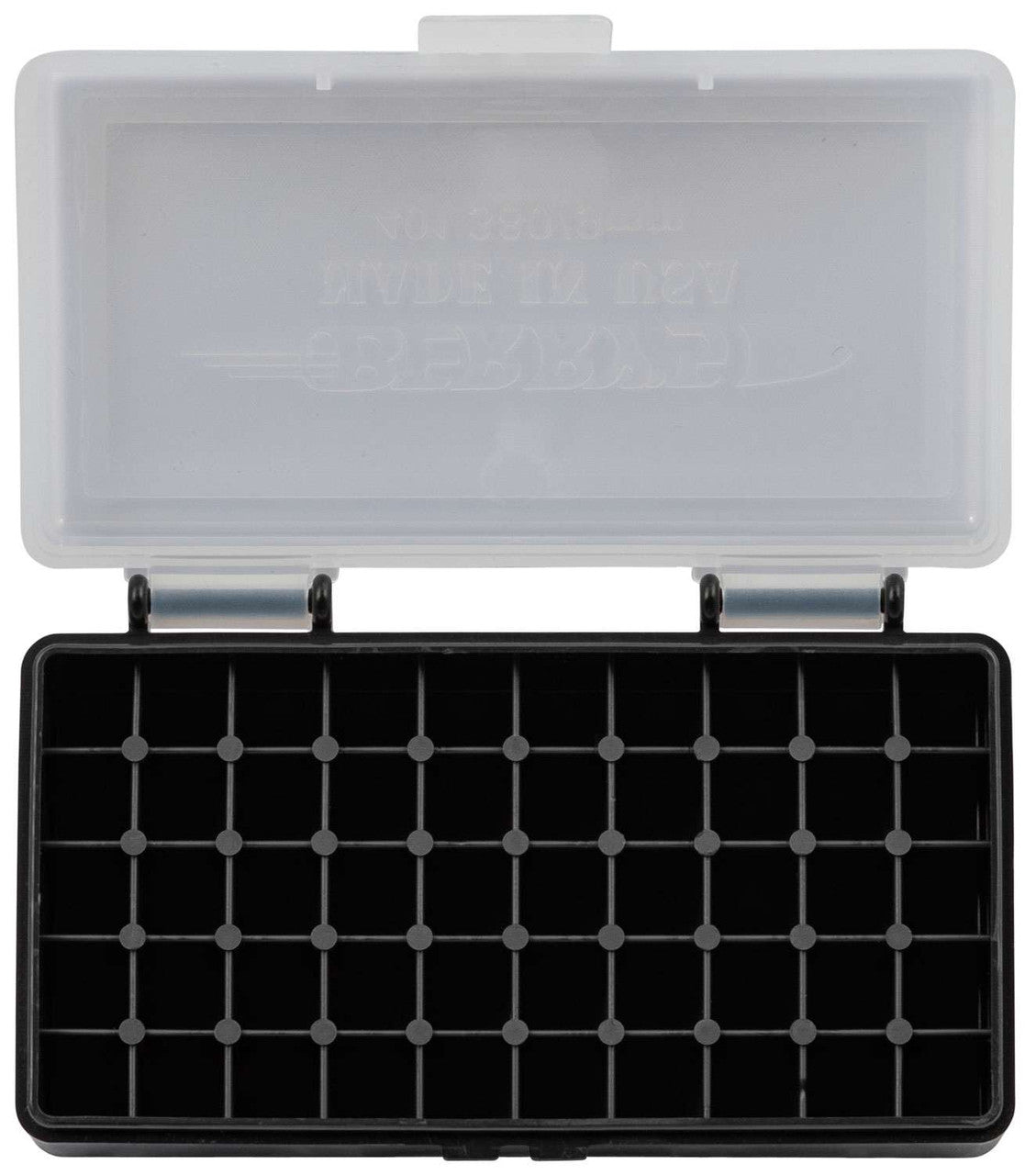 Berrys 71933 401 Ammo Box 9mm Luger,380 ACP 50rd Clear Lid w/Black Bottom
