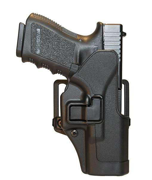 Blackhawk 410502BKR Serpa CQC Concealment Black Matte Polymer OWB Fits Glock 19,23,32,36 Right Hand