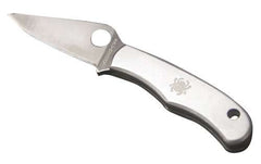 Spyderco C133P Bug  1.31 3Cr13 Stainless Steel Flat Ground Stainless Handle Folding