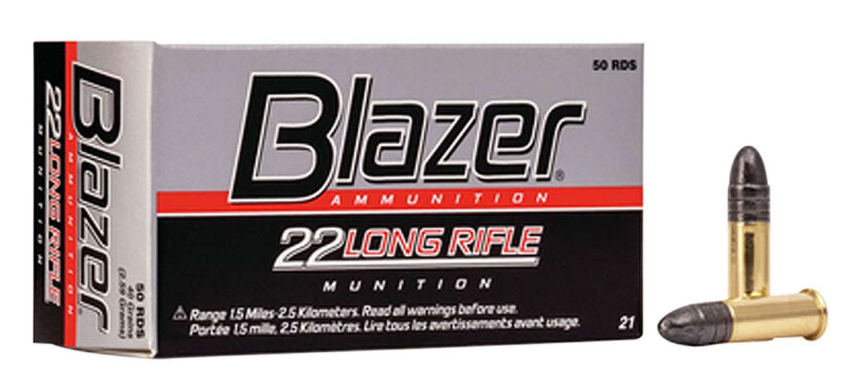 CCI 0021 Blazer High Velocity 22 LR 40 gr Lead Round Nose (LRN) 50 Bx/ 100 Cs
