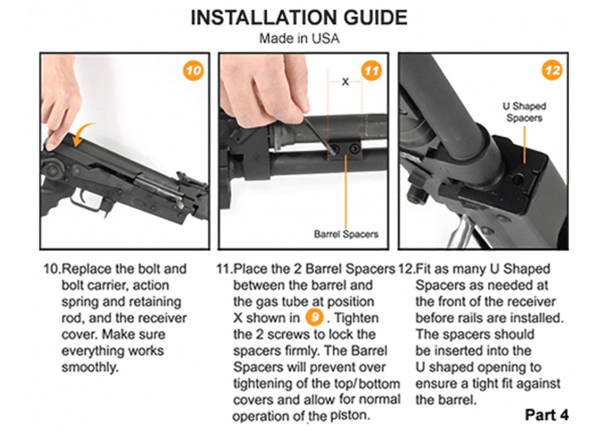 UTG Pro AK Quad Rail Handguard for Yugo M70 - MTU011
