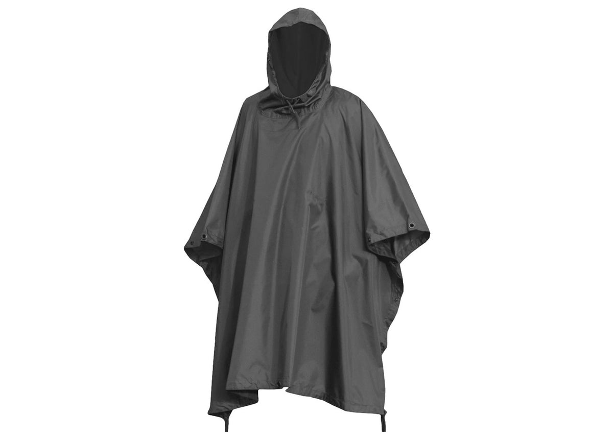 MIL-TEC® Black Ripstop Wet Weather Poncho - New