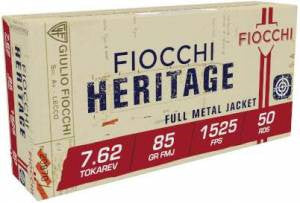 Fiocchi 762TOK Training Dynamics  7.62x25mm Tokarev 88 gr Full Metal Jacket (FMJ) 50 Bx/ 20 Cs