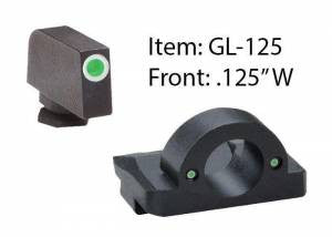 AmeriGlo GL125 Ghost Ring Night Sight Fits Glock 17/19 Tritium Green w/White Outline Front Tritium Green Rear
