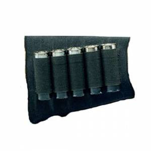 Hunters Specialties 00685 Buttstock Shell Holder  Shotgun 5 Rounds Black Elastic