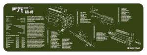 TekMat TEKR36AR15OD Original Cleaning Mat  AR-15 Parts Diagram 12 x 36 OD Green