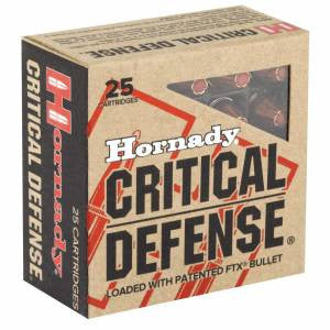 Hornady 90250 Critical Defense  9mm Luger 115 gr Flex Tip eXpanding 25 Bx/ 10 Cs