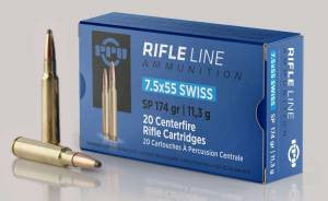 PPU PP7SS Metric Rifle  7.5x55mm Swiss 174 gr Soft Point (SP) 20 Bx/ 10 Cs