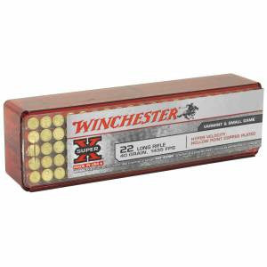 Winchester Ammo XHV22LR Super-X  22 LR 40 gr Hollow Point (HP) 100 Bx/ 20 Cs