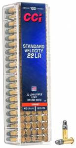 CCI 0032 Target & Plinking Standard Velocity 22 LR 40 gr Lead Round Nose (LRN) 100 Bx/ 50 Cs
